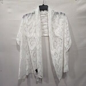 Cèzanne Woman's One Size NWT White Lace Sheer Scarf Shawl Wrap